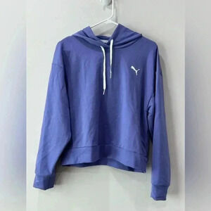 Puma Purple Drawstring Hoodie Size S